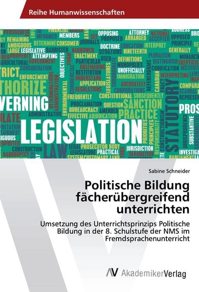 Produktbild: Politische Bildung f&auml;cher&uuml;bergreifend unterrichten
