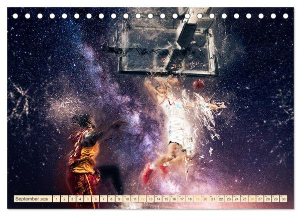 Produktbild: Basketball extrem (Tischkalender 2026 DIN A5 quer), CALVENDO Monatskalender