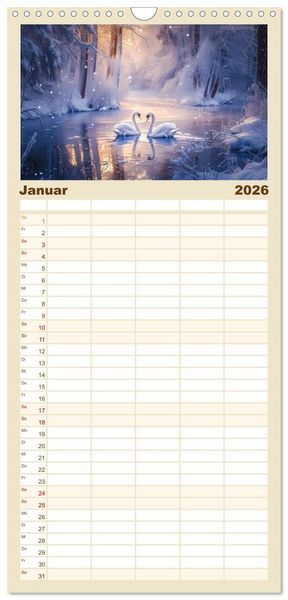 Produktbild: Familienplaner 2026 - Zauberhafte Waldmomente mit 5 Spalten (Wandkalender, 21 x 45 cm) CALVENDO