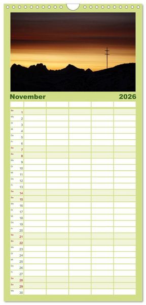 Produktbild: Familienplaner 2026 - S&uuml;dtirol im Jahreslauf mit 5 Spalten (Wandkalender, 21 x 45 cm) CALVENDO