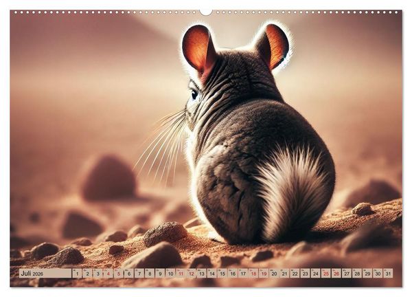 Produktbild: Chinchillas - Meister der Niedlichkeit (Wandkalender 2026 DIN A2 quer), CALVENDO Monatskalender