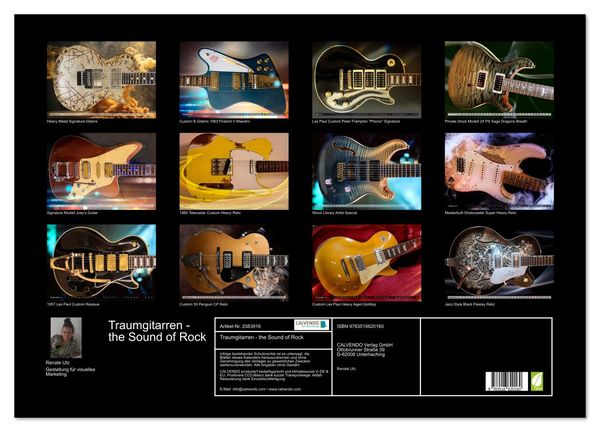 Produktbild: Traumgitarren - the Sound of Rock (Wandkalender 2026 DIN A2 quer), CALVENDO Monatskalender