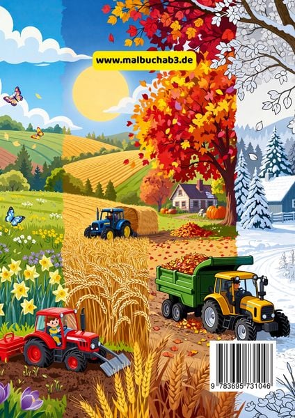 Produktbild: Saisonale Traktoren Malbuch f&uuml;r Kinder