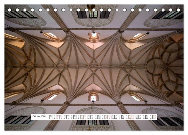Produktbild: Gew&ouml;lbe des Glaubens &ndash; Kirchendecken Europas (Tischkalender 2026 DIN A5 quer), CALVENDO Monatskalender