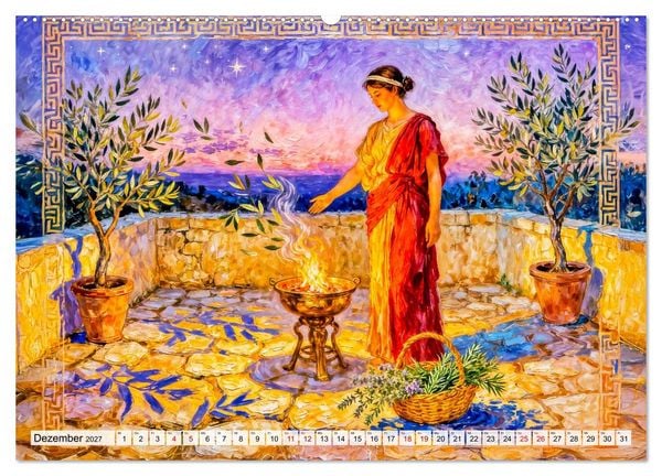 Produktbild: Die G&ouml;tter des Olymps - Die G&ouml;tter der Antike in epischen Bildern (Wandkalender 2027 DIN A2 quer), CALVENDO Monatskalender