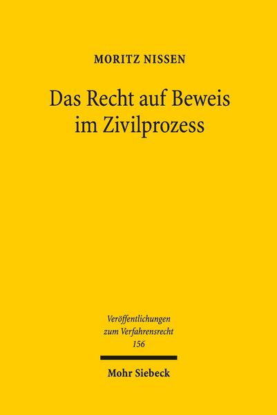 Produktbild: Das Recht auf Beweis im Zivilprozess