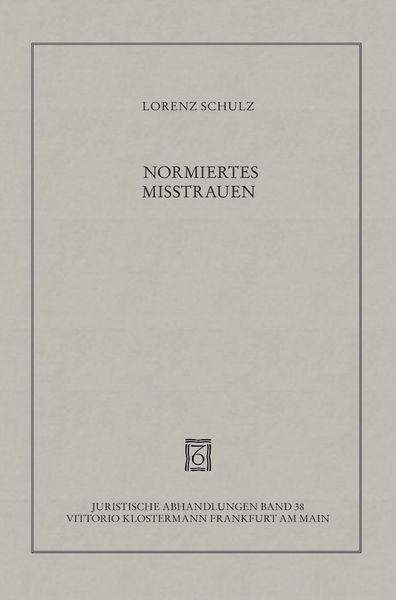 Produktbild: Normiertes Misstrauen