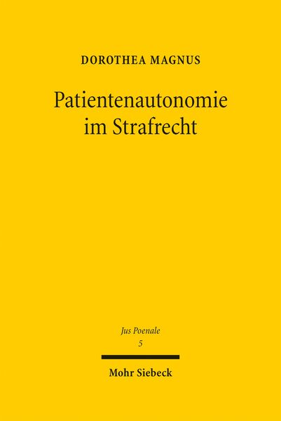 Produktbild: Patientenautonomie im Strafrecht