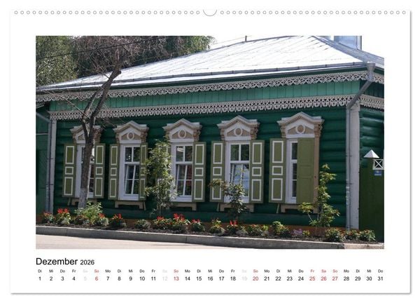 Produktbild: Holzh&auml;user in Irkutsk (hochwertiger Premium Wandkalender 2026 DIN A2 quer), Kunstdruck in Hochglanz