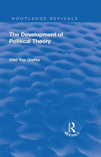 Produktbild: Revival: The Development of Political Theory (1939)