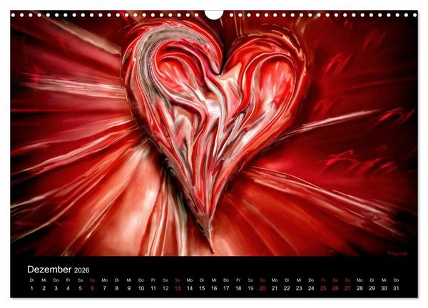 Produktbild: Der Herz Kalender (Wandkalender 2026 DIN A3 quer), CALVENDO Monatskalender