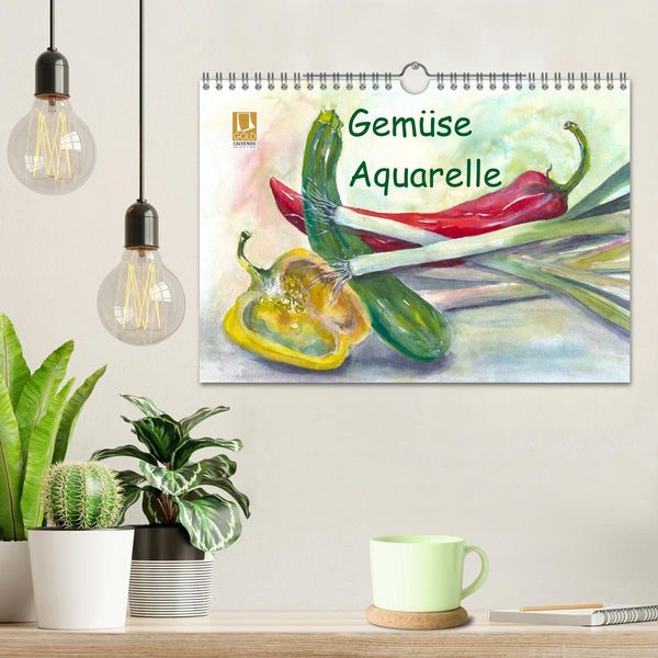 Produktbild: Gem&uuml;se Aquarelle (Wandkalender 2026 DIN A4 quer), CALVENDO Monatskalender