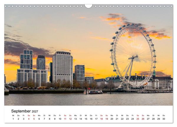 Produktbild: London, bunt und sch&ouml;n! (Wandkalender 2027 DIN A3 quer), CALVENDO Monatskalender