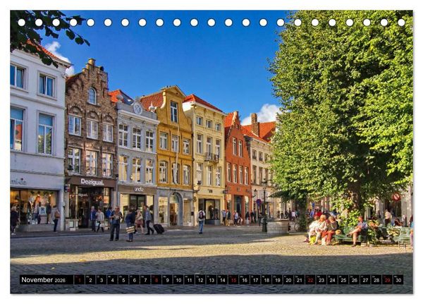 Produktbild: Stadtansichten Br&uuml;gge - das Venedig des Nordens (Tischkalender 2026 DIN A5 quer), CALVENDO Monatskalender