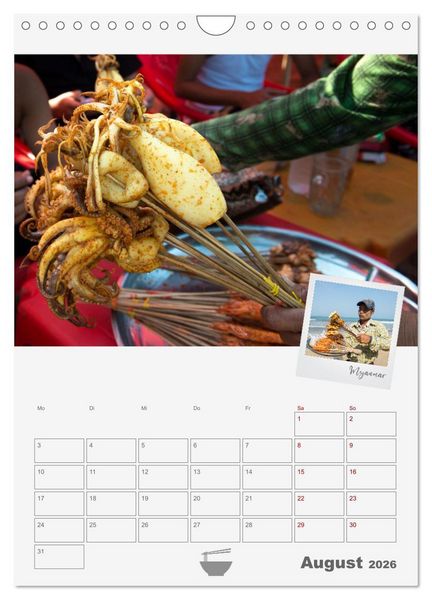 Produktbild: Street Food - K&uuml;chenplaner (Wandkalender 2026 DIN A4 hoch), CALVENDO Monatskalender