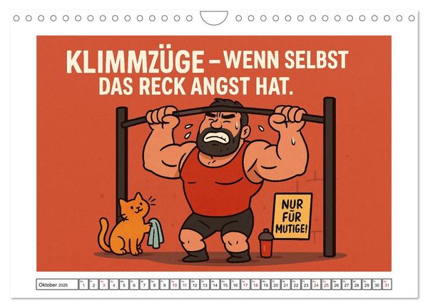 Produktbild: Kraftsport, Hanteln und Humor (Wandkalender 2026 DIN A4 quer), CALVENDO Monatskalender