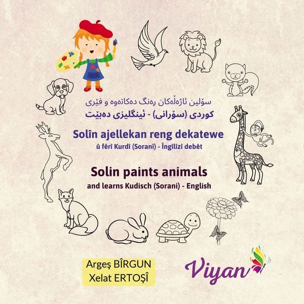 Produktbild: Solin paints animals and learns Kudisch (Sorani) - English