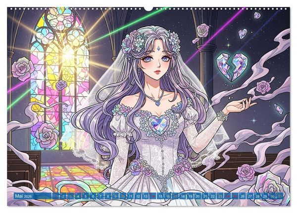 Produktbild: Shōnen-Abenteuer und Shōjo-Romantik - Ein Manga-Kalender f&uuml;r Herz und Seele (Wandkalender 2026 DIN A2 quer), CALVENDO Monatskalender