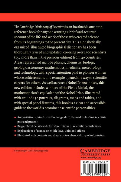 Produktbild: The Cambridge Dictionary of Scientists