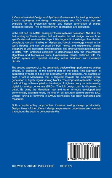 Produktbild: A Computer-Aided Design and Synthesis Environment for Analog Integrated Circuits