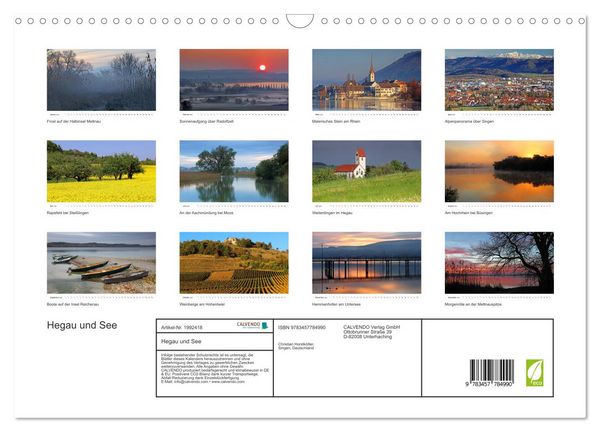 Produktbild: Hegau und See (Wandkalender 2026 DIN A3 quer), CALVENDO Monatskalender