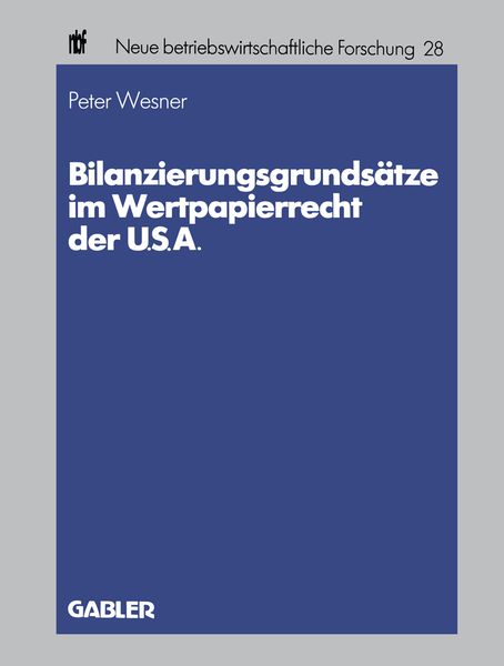 Produktbild: Bilanzierungsgrunds&auml;tze im Wertpapierrecht der U.S.A.