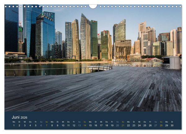 Produktbild: Singapur bei Nacht und Tag (Wandkalender 2026 DIN A3 quer), CALVENDO Monatskalender