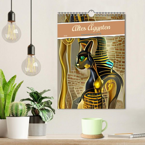 Produktbild: Altes &Auml;gypten - Computertr&auml;ume aus der KI (Wandkalender 2026 DIN A4 hoch), CALVENDO Monatskalender