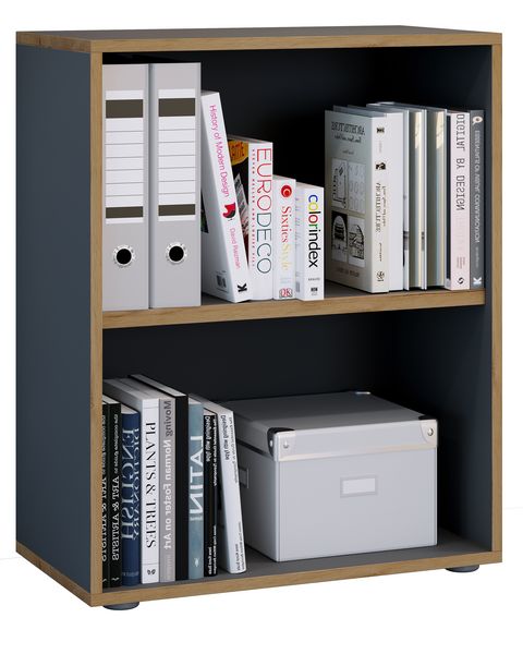 Produktbild: Holz B&uuml;ro Regal B&uuml;cher Ordner Aktenregal Salia 2f