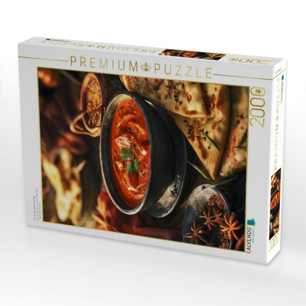 Produktbild: CALVENDO Puzzle Curry, aromatisch, w&uuml;rzig & mit Naan | 2000 Teile Lege-Gr&ouml;&szlig;e 90x67cm Foto-Puzzle f&uuml;r gl&uuml;ckliche Stunden