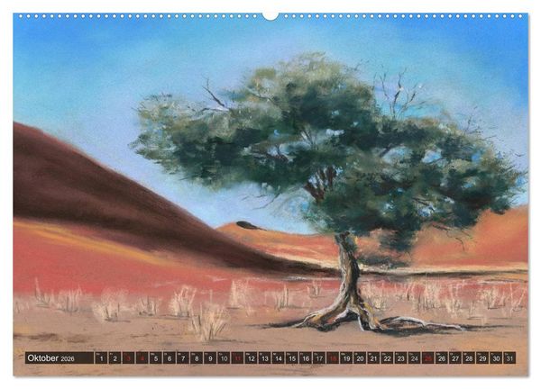 Produktbild: Afrika in Pastellgem&auml;lden (hochwertiger Premium Wandkalender 2026 DIN A2 quer), Kunstdruck in Hochglanz