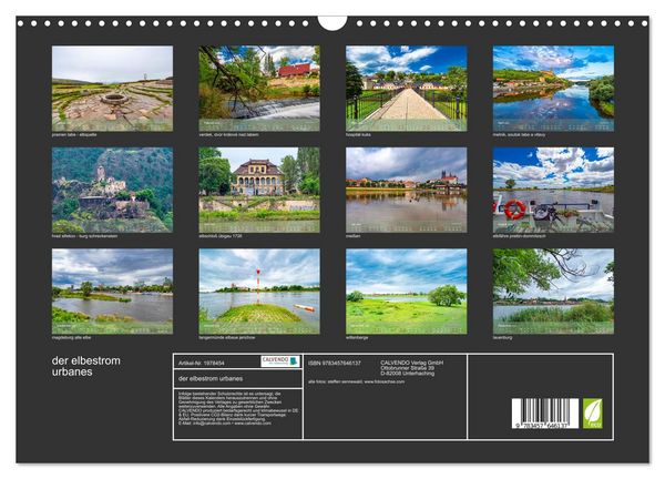Produktbild: der elbestrom urbanes (Wandkalender 2026 DIN A3 quer), CALVENDO Monatskalender
