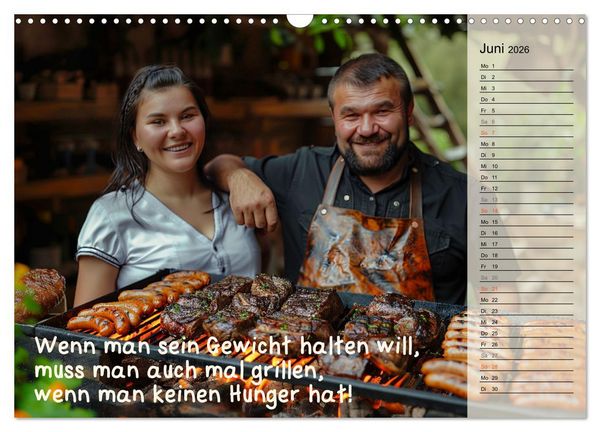 Produktbild: Lieblingshobby Grillen (Wandkalender 2026 DIN A3 quer), CALVENDO Monatskalender