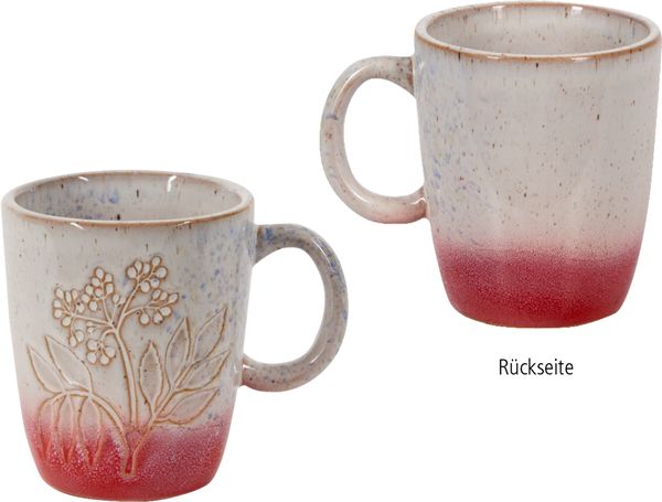 Produktbild: Porzellan-Tasse Blume rot - LandLust