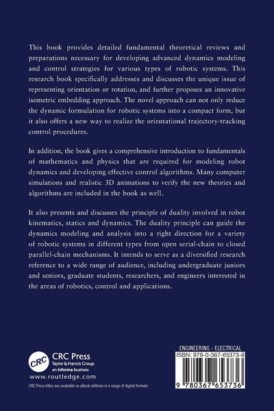Produktbild: Advanced Dynamics Modeling, Duality and Control of Robotic Systems
