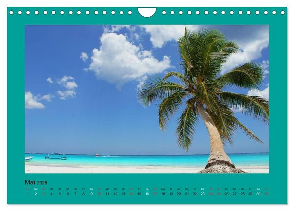 Produktbild: Die sch&ouml;nsten Str&auml;nde Karibik (Wandkalender 2026 DIN A4 quer), CALVENDO Monatskalender