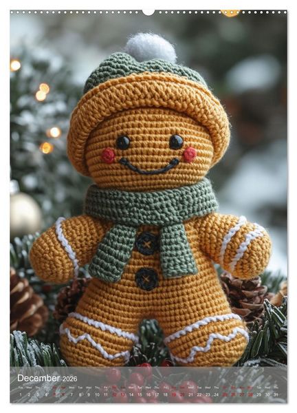 Produktbild: CROCHET ANIMALS (Wall Calendar 2026 DIN A2 portrait), CALVENDO 12 Month Wall Calendar