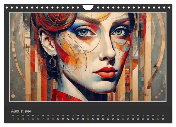 Produktbild: Frauenportr&auml;ts mit dekonstruktivem Ansatz (Wandkalender 2026 DIN A4 quer), CALVENDO Monatskalender