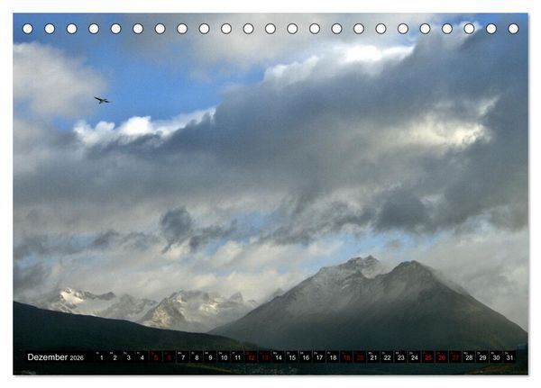 Produktbild: Patagonien mit Feuerland (Tischkalender 2026 DIN A5 quer), CALVENDO Monatskalender