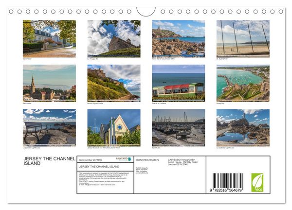 Produktbild: JERSEY THE CHANNEL ISLAND (Wall Calendar 2026 DIN A4 landscape), CALVENDO 12 Month Wall Calendar