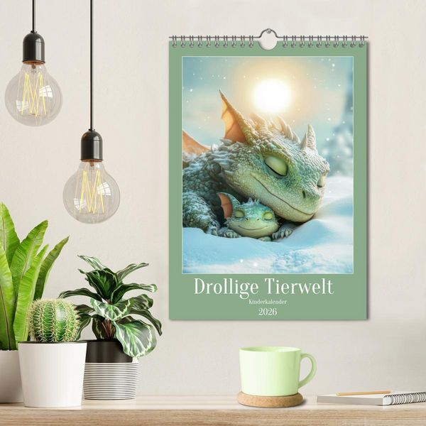 Produktbild: Drollige Tierwelt - Kinderkalender (Wandkalender 2026 DIN A4 hoch), CALVENDO Monatskalender