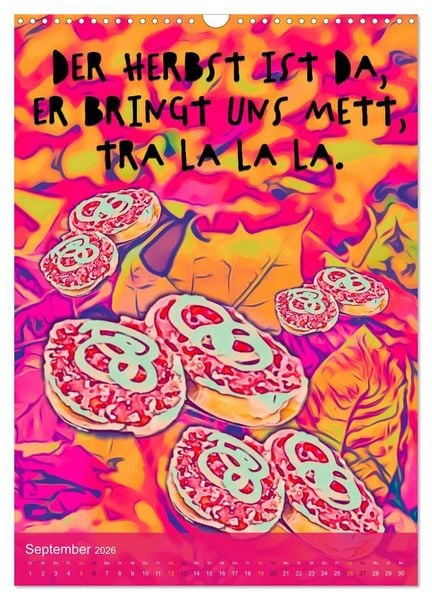 Produktbild: Mettbr&ouml;tchen Tr&auml;ume - Mettkalender (Wandkalender 2026 DIN A3 hoch), CALVENDO Monatskalender