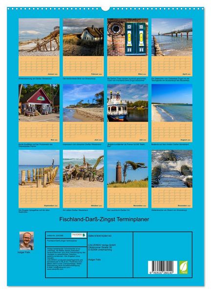 Produktbild: Fischland-Dar&szlig;-Zingst Terminplaner (hochwertiger Premium Wandkalender 2026 DIN A2 hoch), Kunstdruck in Hochglanz