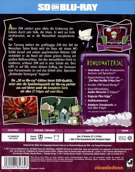 Produktbild: Invader ZIM - Die komplette Serie (SD on Blu-ray) [2 BRs]