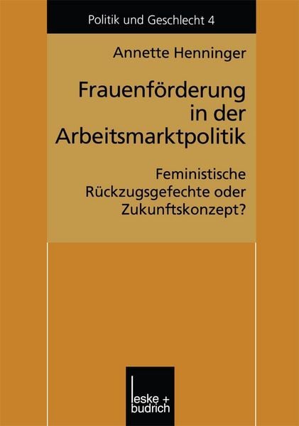 Produktbild: Frauenf&ouml;rderung in der Arbeitsmarktpolitik