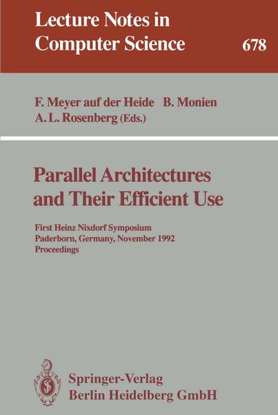 Produktbild: Parallel Architectures and Their Efficient Use