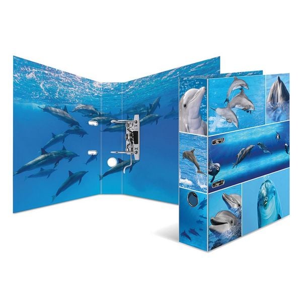 Produktbild: HERMA Motivordner Animals Motiv Delfine DIN A4 R&uuml;ckenbreite 7cm