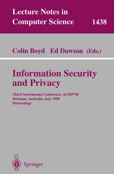 Produktbild: Information Security and Privacy