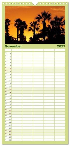 Produktbild: Familienplaner 2027 - Vulkaninsel Lanzarote mit 5 Spalten (Wandkalender, 21 x 45 cm) CALVENDO