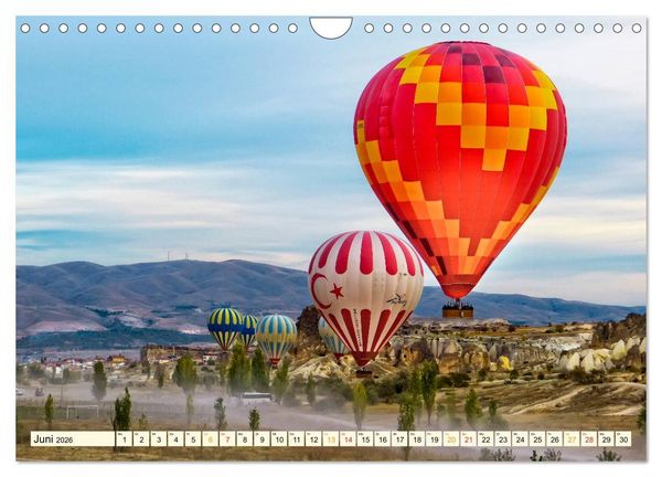 Produktbild: Mit dem Ballon &uuml;ber Kappadokien (Wandkalender 2026 DIN A4 quer), CALVENDO Monatskalender
